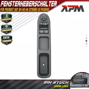 Fensterheberschalter Vorne Links für Peugeot 207 SW WA WK Citroën C3 Picasso - Bild 1 von 8