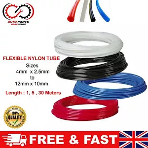 METRIC & IMPERIAL Flexible Nylon Tube Hose Pneumatic Air Line Tubing 1m 5m 30m - Picture 1 of 31