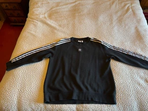 ADIDAS BLACK WOMANS SWEATSHIRT UK SIZE 16 - Picture 1 of 8
