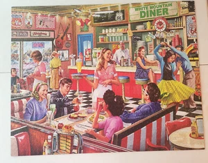 Rompecabezas American Diner 1000 piezas más grandes de colección tienda de refrescos de malta restaurante - Imagen 1 de 14
