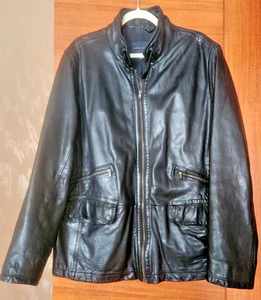 Banana Republic Herren Echtleder Erbsenmantel Stehkragen, 4 Fronttaschen Gr. XL - Bild 1 von 13