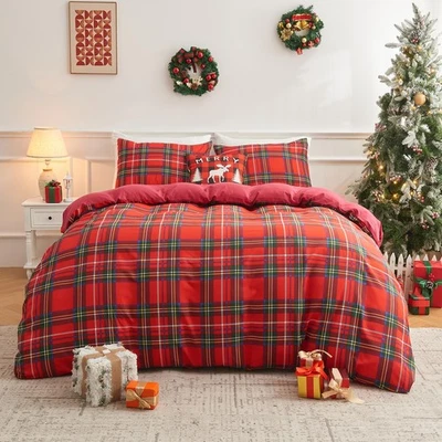 GOGREEN Soft Christmas Duvet Cover Printed, Breathable Microfiber Bedding Sets - Image 1 of 4