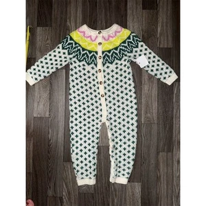 Antiguo Navy Baby Fair Isle patrón ojo de pájaro de una pieza dinero antiguo 18-24M esquí invierno - Imagen 1 de 6