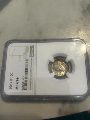 1963 d NGC Ms 67+ Roosevelt Dime Pretty Toning Check My Many Listings 👀 - Image 1 of 4