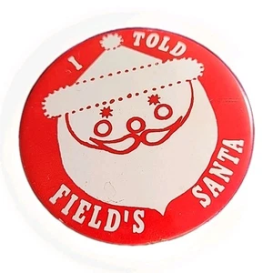 De colección | Botón Pinback Papá Noel de los grandes almacenes Marshall Fields | Difícil de encontrar Raro - Imagen 1 de 8