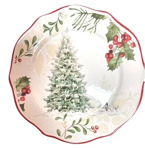 Better Homes & Gardens WINTER FOREST  8 3/4" 'Tree & Bunny' Salad Plate - Picture 1 of 5
