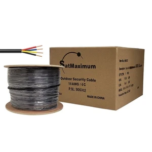 500FT Alarm Security Cable Outdoor 18AWG SOLID CCA 18/4 Direct Burial Bulk Wire - Picture 1 of 5