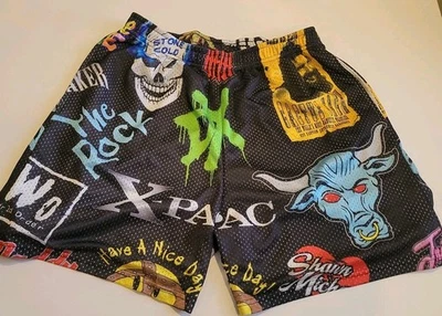 Pantalones Cortos WWE Attitude Era Chalk Line Entrance Talla L Foto 1 de 4