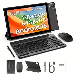 Android 2-in-1 Tablet 10.1" WiFi 64Gb With Mouse,Stylus,Keyboard,Case Bundle - Picture 1 of 4
