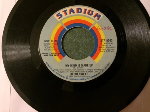 Keith Sweat / My Mind Is Made Up 1985 US 7in Vinyl Stadium STA 8003 - Image 1 of 1