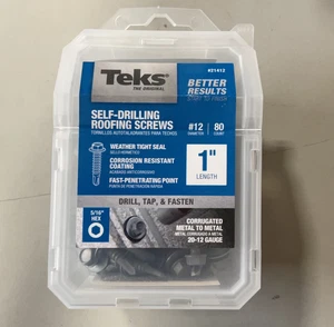 Teks 21412 Teks 80er Pack #12 x 1" Metall zu Metall Dachschrauben - Bild 1 von 2