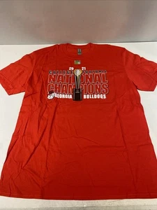 NWT Georgia Bulldogs Football 2021 National Champions Red XL T-Shirt FREE SHIP! - Picture 1 of 6