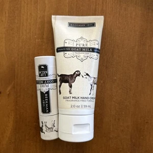 Beekman 1802 Pure Goat Milk FRAGRANCE FREE 2.0 oz Hand Cream AND Lip Balm NEW - Picture 1 of 5
