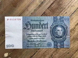 Banconota 100 Reichsmark Germania 1935 n.:P9116708 - Foto 1 di 7