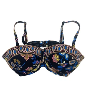 Boden 34D Floral Underwire Bikini Top Bra Adjustable Straps Padded Swimwear - Picture 1 of 18
