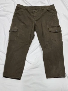 Pantalone elasticizzato TALBOTS Signature verde militare Capri cargo tg 14P/32 - Foto 1 di 12