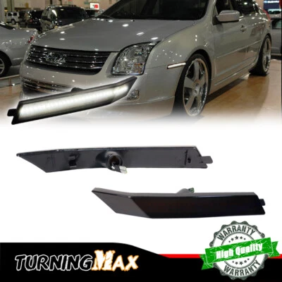 Smoked Lens w/White LED Front Side Marker Light Lamp For 06-09 Ford Fusion Milan - Image 1 of 4