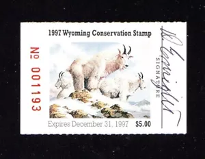 WYOMING WY14 WATERFOWL DUCK STAMP 1997 MNH XF ARTIST SIGNED - Picture 1 of 1