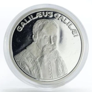 Italy 1 ecu Galileo Galilei Astronomy Space proof silver coin 1993 - Picture 1 of 2