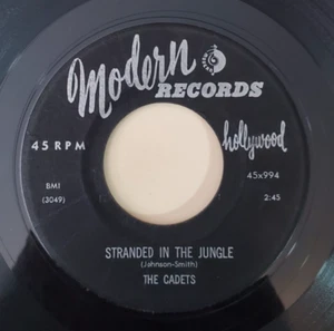 Cadets  STRANDED IN THE JUNGLE (GREAT DOO WOP 45) #994 PLAYS  VG+ TO VG++ - Imagen 1 de 4