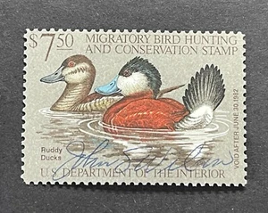 WTDstamps - #RW48 1981 - US Federal Duck Stamp - Mint OG NH *ARTIST SIGNED* Blue - Picture 1 of 2