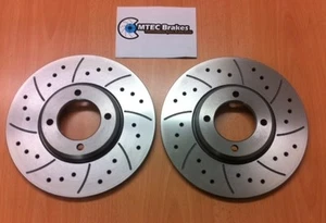 Ford Cortina mk3 mk4 mk5 Drilled Grooved Brake Discs - Picture 1 of 2