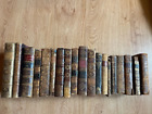 19x ANTIQUE BOOKS Leather Hardback Book Bundle - 1700-1800s STUNNING JOB LOT 25"