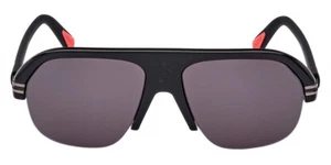 Moncler Lodge ML0267 01A Black Aviator Half Rim Sunglasses Frame 57-16-145 sd* - Picture 1 of 3