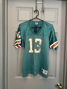 Vintage Champion Dolphins Dan Marino Teal Football Jersey-Youth Large 14-16 - Picture 1 of 4