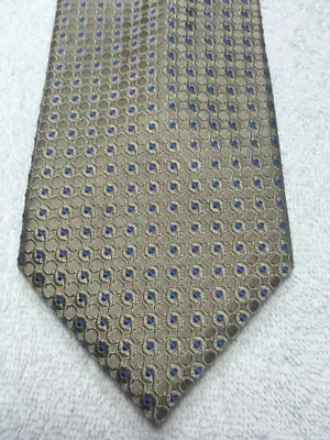 Gravata masculina TASSO ELBA BEGE COM AZUL 3,5 X 60 - Imagem 1 de 4