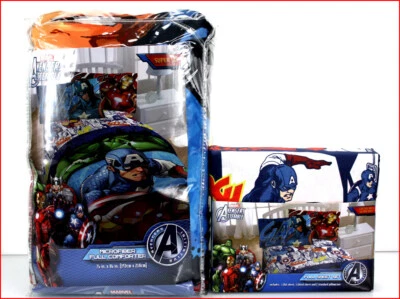 5 Pieces- Marvel AVENGERS Reversible COMFORTER + SHEET Set - FULL 🌟NEW🌟 - Image 1 of 4