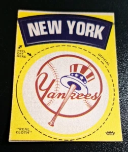 1968-1972 VINTAGE FLEER ECHTES TUCH PEEL OFF AUFKLEBER NEW YORK YANKEES EXMT++!! - Bild 1 von 2