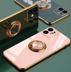 Für iPhone 16 15 14 13 12 11 Pro Max XR Beschichtung Magnet Ring Halter Case Hülle - Bild 1 von 21