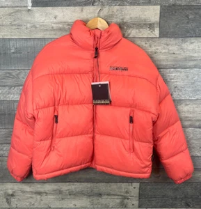 Napapirjri Womens Box Puffer Jacket Coat Small Pink Raspberry Thermo Fibre BNWT - Picture 1 of 15