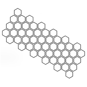 Waterproof Honeycomb Pattern Waist Line Decal Car Body Vinyl Hexagon DIY Sticker