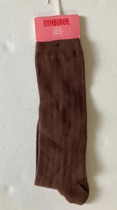 NWT Gymboree Basics Size 8 and up Ribbed Brown Knee High Socks - Picture 1 of 1