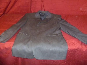SILK WOOL ADOLFO 3 BUTTON MEN'S DARK BLUE SUIT FORMAL WORK DRESS SPORT COAT 42L - Picture 1 of 10
