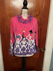 Design Options “Dem Bones, Dem Bones, Dem Dancing Bones” Sweater (L) - Picture 1 of 24