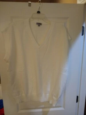 Edwards White Acrylic Golf Sweater Vest Size 4XL NWOT - Image 1 of 4
