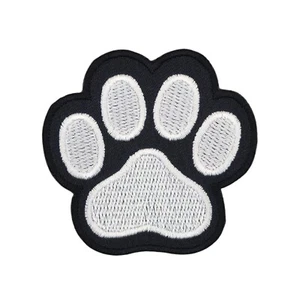 ao06★Pfote Hund Katze Aufnäher zum aufbügeln Bügelbild Tatze Patch 6,1 x 5,8 cm - Bild 1 von 8