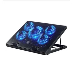 Kootek Laptop Cooling Pad Laptop Kühler mit 5 leisen Lüftern Heimarbeit Film Gaming - Bild 1 von 9