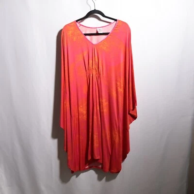 Bata de salón Natori para mujer con estampado floral kimono caftán XL multicolor tropical Mumu Foto 1 de 4