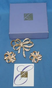 Broche broche con lazo y pendientes de la colección Elizabeth Taylor para Avon - Imagen 1 de 2