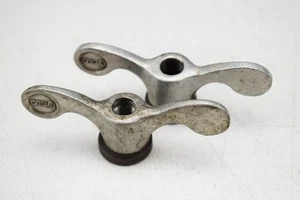 PAIR, CYCLO ALLOY VINTAGE BICYCLE WHEEL AXLE WING NUTS, REAR 3/8" (2) - Picture 1 of 2