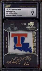 2013-14 Upper Deck Black Logo Signatures Karl Malone Auto /40 CSG 9 - Picture 1 of 2