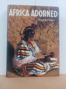 1987 Africa Adorned by Angela Fisher HCDJ Oversized Coffee Table Book - Picture 1 of 24