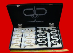 Schachspiel UdSSR Olympiade 1980 Minsk, Ende 1970er, 42×21×6 cm - Bild 1 von 7