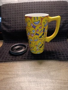 Taza emoji cara feliz sonrisa café taza de té maceta mango grueso de gran tamaño - Imagen 1 de 11