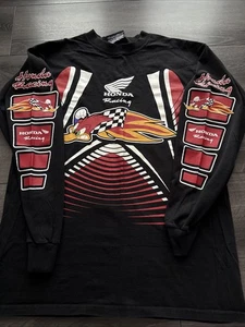 T-shirt manica lunga vintage Honda Racing Motorcross Roadrunner taglia L - Foto 1 di 10