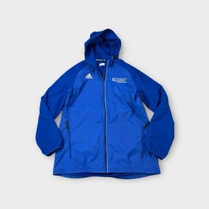 Blue adidas KU Kansas Jayhawks School of Business Jacket Men's L large - Picture 1 of 7